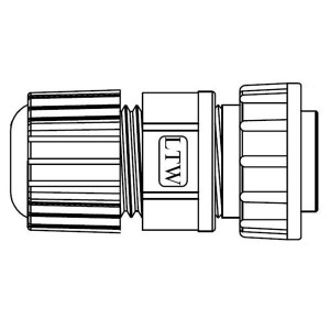 DC-02BFFB-LL7001, Стандартный цилиндрический соединитель ASSY LOCK 2P F CONN F PIN