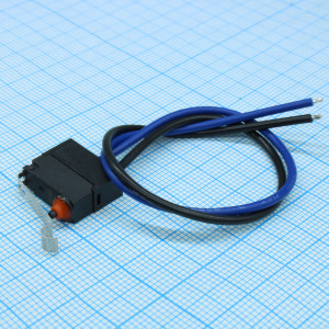 HD30S01C11AM, микропереключатель лапка герметичный SPST-NO 125В 3А под клипсу, кабель, -20….+80 °С