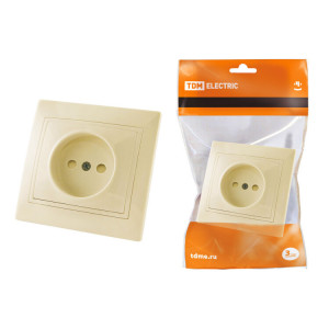 Розетка 2П с защ. шт. 10А 250В сл. кость "Таймыр" SQ1814-0115