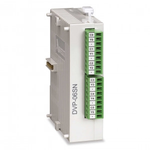 Модуль дискретных выходов DVP06SN11R, Модуль дискретных выходов: 6DO (Relay), 24V DC Power, SLIM
