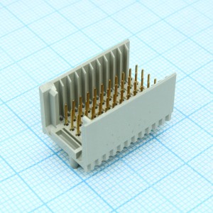 5100159-1, Разъем на плату 55 контактов шаг 2мм монтаж в отверстие туба