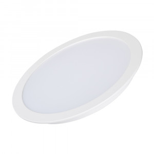 Светильник DL-BL225-24W White 021442, Светодиодная панель 24Вт, корпус белый IP40, круглый. Цвет БЕЛЫЙ 6000K, св.поток 1920-2160лм, CRI(Ra)>80, угол 100°. Размер Ф225x26 мм, установка в отверстие 205 мм. Питание AC 180-240V, 24Вт, DC600mA 36...44V, драйвер в комплекте.