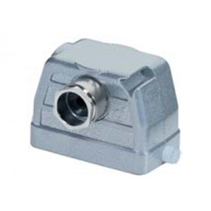 Крышка разъема 71.351.1035.0, Крышка разъема на кабель, типоразмер 10B, без уплотнителя, 1 кабельный ввод M20x1,5, IP54, расположен по длинной стороне корпуса, без защелки (упоры под одну защелку), материал корпуса: алюминиевый сплав