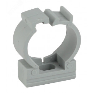 Крепеж-клипса (серый) для трубы d 32мм с фиксатором (40/400/20000) Б0047271