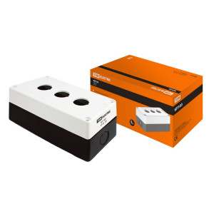 Корпус КП103 для кнопок 3места белый SQ0705-0003