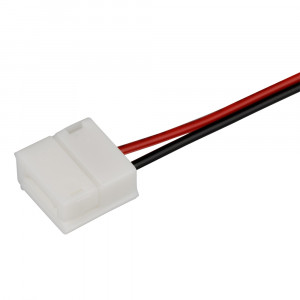 Коннектор выводной FAST-MONO-10mm-L150mm-X2 022311, Двойной коннектор с проводом 15см для соединения 2-х отрезков ГЕРМЕТИЧНЫХ светодиодных одноцветных лент шириной 10мм. Материал - пластик. Максимальный допустимый ток 3А, напряжение до 50 В. Цена за 1шт.