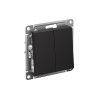 Выключатель 2-кл. СП AtlasDesign 10А IP20 (сх. 5) 10AX механизм карбон SE ATN001051