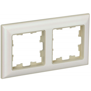 BRITE Рамка 2-мест. РУ-2-Бр беж./жемч. BR-M22-12-1-K10