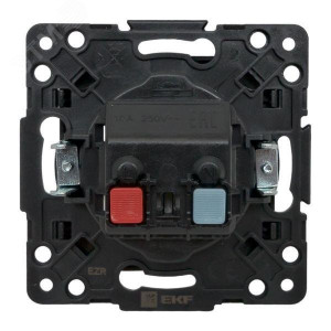 Розетка 1-м СП Стокгольм 10А IP20 без заземл. защ. шторки механизм черн. PROxima EZR10-022-10