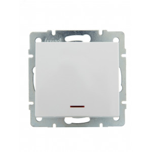 Выключатель RAIN с подсветкой белый механизм 703-0288-111