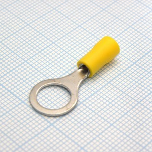 RV1.25-8  Yellow, наконечник кабельный кольцевой с изоляцией d=8.4мм, сеч. пров.0.5-1.5мм2
