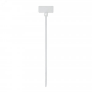 Хомут кабельный 2.5х110 полиамид бел. с табличкой 9х20 (уп.100шт) 252110SR-M