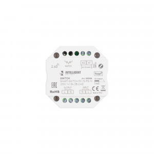 INTELLIGENT ARLIGHT Релейный модуль SMART-SWITCH-701-72-PS-IN (230V, 1x1.5A, ZB, 2.4G) 035308, Выключатель для любых видов нагрузки AC 230V. Напряжение питания AC 100-240V, максимальный ток нагрузки 1.5А. Управление 2.4G+WiFi, интерфейс Tuya (через Tuya ZigBee шлюз), поддерживается управление ЯНДЕКС АЛИСА, совместим с приложением INTELLIGENT ARLIGH