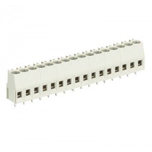 Клемма 8191/16, Клемма горизонтальный подвод кабеля, на плату, шаг: 5.0 мм, 16 полюсов, фиксация провода винтовая, исполнение: с маркировкой, 300V, 16А, цвет: серый