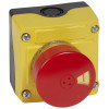 Osmoz 1 кн.пост. в сборе ЖЕЛТ. авар.откл EN418 с визуал 54мм.+НЗ конт.бл. 024218