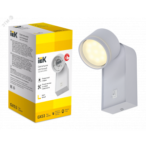 Светильник 4035 настенный GX53 бел. LT-UBB0-4035-GX53-1-K01