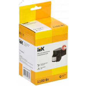 Детектор движения ДД 012 1100Вт угол обз. 180град. дальн. 12м IP44 черн. LDD10-012-1100-002