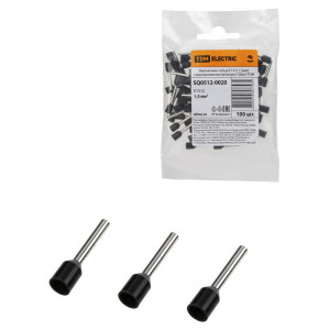 Наконечник-гильза Е1512 1,5мм2 с изолированным фланцем (100шт) SQ0512-0020