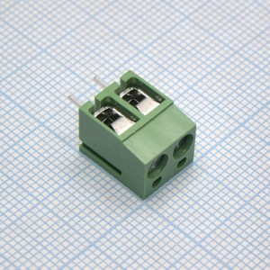 DG305-5.0-02P-14-00A(H), Винтовой клеммный блок с защитой провода, 2 контакта. Серия DG305-5.0