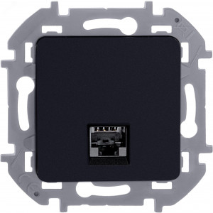 Розетка компьютерная Inspiria RJ45 кат.5E UTP антрацит Leg 673828