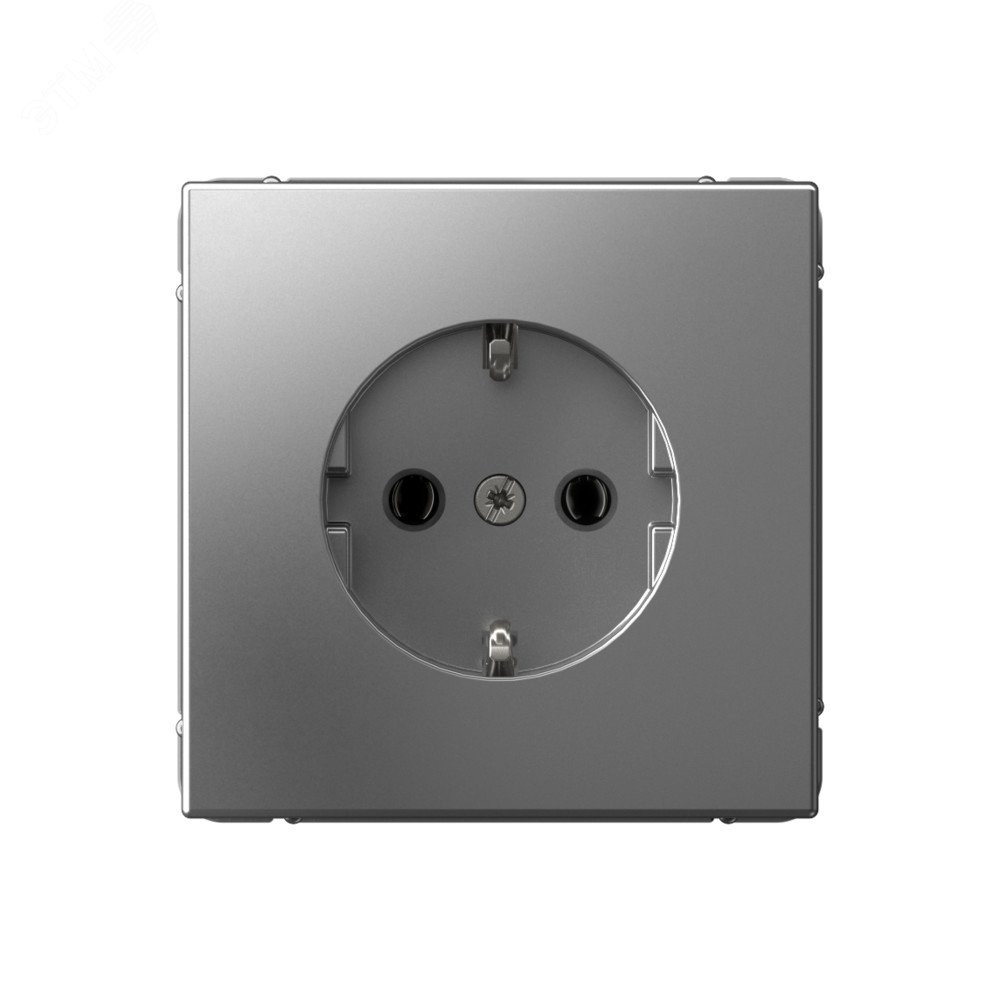 Изображение товара ARTGALLERY РОЗЕТКА с заземлением, 16А, механизм, быстрозажимные клеммы, сталь GAL000943S