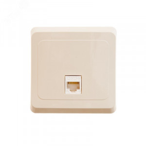 Розетка компьютерная 1-м СП Этюд RJ45 кат.5E крем. SE KOMC-001K