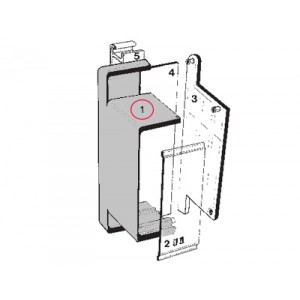 Часть корпуса WEB: 01.001.5153.0, Часть корпуса для радиоэлектронной аппаратуры (РЭА), торцевая часть (короткая), ширина: 25 мм , пластик, цвет: серый, серия wiebox WEB