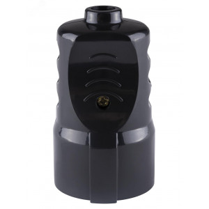 Кабельная розетка рифленая 2П+З 16А 250B черная SQ1806-0212