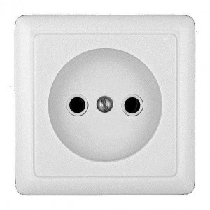 Розетка 1-м ОП Хит 10А IP20 250В без заземл. без защ. шторок бел. SE RA10-131-B