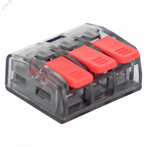 Клемма строительно-монтажная СМК 221-413 3-проводная 0.2-4кв.мм  PROxima plc-smk-221-413