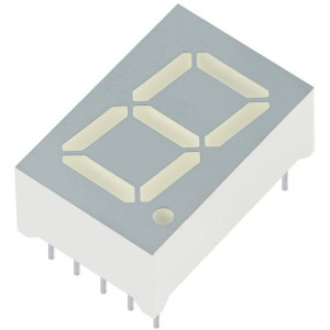 SC56-21SURKWA, 1 разрядный индикатор 14,2мм/красный/630нм/12-27мкд/ОК