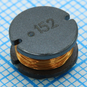 SDR1006-152KL, ЧИП-индуктивность силовая проволочная 1.5мГн ±10% 1кГц 31Q-Фактор феррит 190мА 5Ом лента на катушке