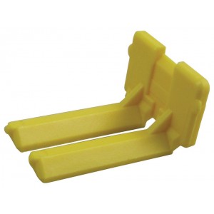 967631-1, Замок разъема вторичный прямой стеклонаполненный полибутилентерефталат желтый автомобильного применения