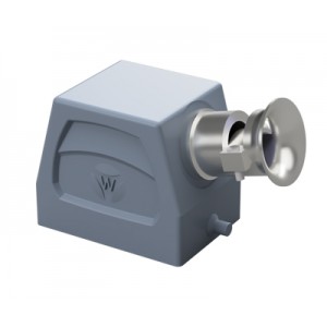 Крышка разъема 70.350.0635.3, Крышка разъема на кабель, типоразмер 6B, без уплотнителя, 1 кабельный ввод M20x1,5, с разгрузкой на изгиб, IP54, с боковым расположением, без защелки (упоры под одну защелку), материал корпуса: алюминиевый сплав