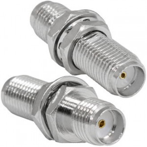 SMA-IB, Разъем высокочастотный, переходник SMA гнездо - SMA гнездо, крепление гайка на приборную панель