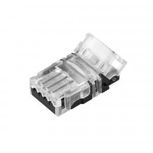 Коннектор HIP-MONO-10-2pin-STW 032214, Одиночный коннектор (без провода) для подключения питания к одноцветным открытым лентам шириной 10 мм. Очистка провода питания (0,34-0,75 мм2) от изоляции не требуется. Материал - прозрачный пластик. Максимальный допустимый ток 3 А, напряжение 3-24 В. Цен