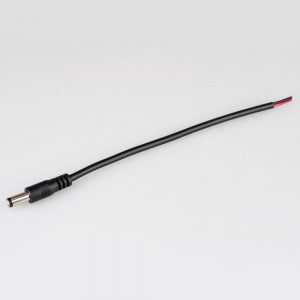 Разъем выводной DC-2pin-L150mm-X1M (PAPA) 022355, Круглый разъем DC 2-pin ПАПА для соединения отрезков одноцветных светодиодных лент. Провод 20AWG 15 см. Максимальный допустимый ток 3А. Ответный разъем МАМА поставляется отдельно. Цена за 1шт. Степень пылевлагозащиты IP33. оболочка: ПВХ-компаунд