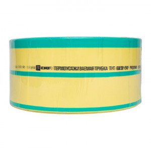 Термоусаживаемая трубка ТУТ нг 60/30 жел-зел рулон PROxima tut-60-yg