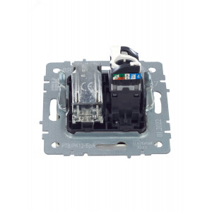 Розетка компьютерная + телевизионная 2-м Brite РТВ/РК12-БрА RJ45 кат.5E + TV алюм. BR-AK20-1-K47