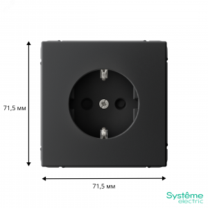 ARTGALLERY РОЗЕТКА с заземлением со шторками, 16А, механизм, быстрозажимные клеммы, карбон GAL001045S