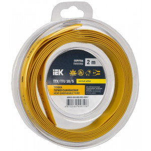 Трубка термоусадочная ТТУ нг-LS 10/5 желт. (уп.2м) UDR12-010-005-002-K05-T