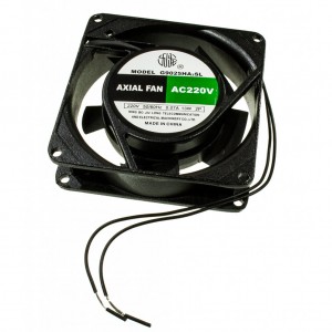 G9025HA2S, Вентилятор 220В AC, 2300об/мин., 0.8м3/мин, 92х92х25мм, подшипник скольжения, тип вывода - провод