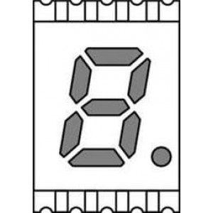 ACSA04-41YWA-F01, Светодиодные дисплеи и аксессуары YELLOW DIFFUSED 1 DIGIT