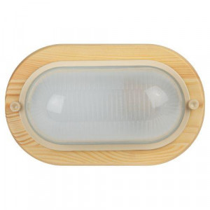 Светильник НБО 04-60-011 Кантри дерево/стекло IP54 E27 max 60Вт 232х140 овал клен Б0048031