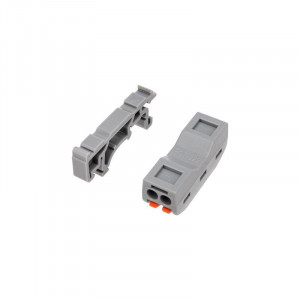 Клемма СМК 222-422D проходная 2-полюсная, с креплением на DIN-рейку (0,08-4 мм2) серая (5 шт./уп.) 07-5239-05