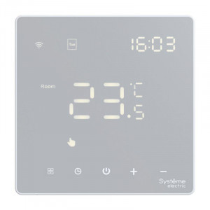 ARTGALLERY ТЕРМОСТАТ программируемый с Wi-Fi для электрического теплого пола, 16 А, моноблочный, БЕЛЫЙ GAL000138