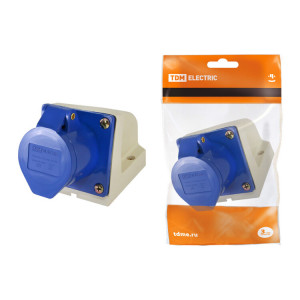 Розетка 123 стационарная 2Р+РЕ 32А 220В IP44 SQ0602-0004