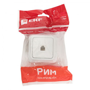 Розетка Phone 1-мест. бел. Рим EKF PROxima