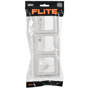 FLITE Рамка 3-местная IP55 Рпро-3-55-ФлБ белый IEK FI-M30-32-55-K01