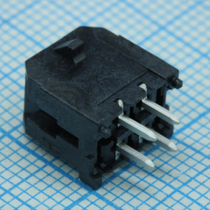 430450429, Соединитель провод-плата 4 контакта шаг 3мм монтаж в отверстие лоток